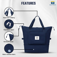 BTfash Waterproof Foldable Travel Bag for Women | 41 Liters Capacity | Shoulder Bags | Hand Bag for Ladies Personal Items Expandable Travel Bag, Carry Weekender Luggage for Travelling