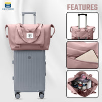 BTfash Waterproof Foldable Travel Bag for Women | 41 Liters Capacity | Shoulder Bags | Hand Bag for Ladies Personal Items Expandable Travel Bag, Carry Weekender Luggage for Travelling