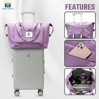 BTfash Waterproof Foldable Travel Bag for Women | 41 Liters Capacity | Shoulder Bags | Hand Bag for Ladies Personal Items Expandable Travel Bag, Carry Weekender Luggage for Travelling