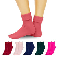 Btag Women's Thermal Ankle-Length Wool Socks with fleece soft Fur Inside | Heavy-Duty Winter Warm Anklets for Women/Girls. Pack of 6.