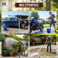 Bimla Traders 48V Cordless High Pressure Car Washer Gun with Double Battery | Portable Water Jet Cleaner with Foam Bottle, Long Hose & Nozzle Set for Car, Bike, Home & Garden Cleaning. Pack of 1