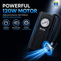 Bimla Traders Portable Digital Tyre Inflator for Car & Bike – Compact Air Pump Compressor with Pressure Gauge, Fast Inflation – Ideal for Tyres, Balls & Inflatables. Pack of 1 (AU002_Black)
