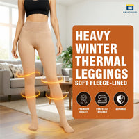 Bimla Traders Women Winter Fur Leggings | Mild Winter Thermal Leggings for 10-18°C | Soft Fleece-Lined Stretch Winter Wear Bottoms