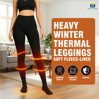 Bimla Traders Women Winter Fur Leggings | Light Winter Thermal Leggings for 18-28°C | Soft Fleece-Lined Stretch Winter Wear Bottoms