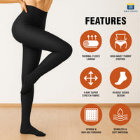 Bimla Traders Women Winter Fur Leggings | Light Winter Thermal Leggings for 18-28°C | Soft Fleece-Lined Stretch Winter Wear Bottoms