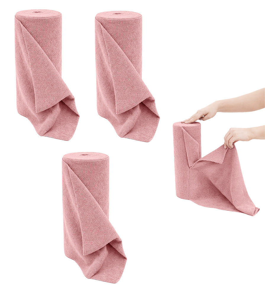 Btag Microfiber Tear-Away Reusable, Washable, 25x25cm 20 Pieces Cleaning Towels Roll – Premium, Super Absorbent Cloths for Kitchen, Car & Home
