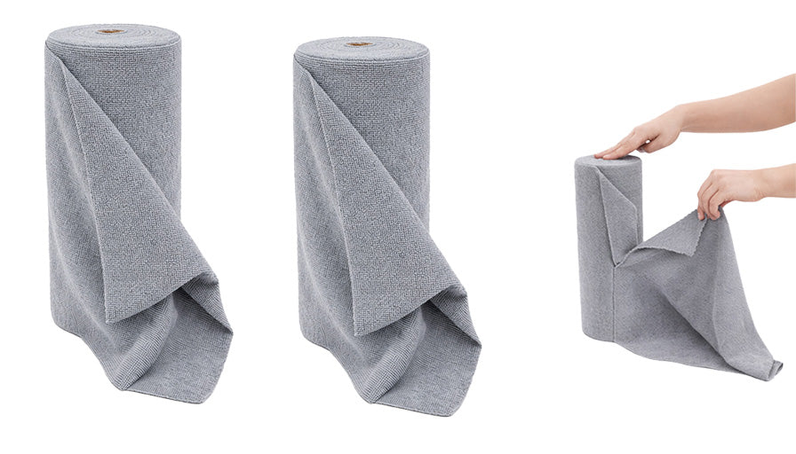 Btag Microfiber Tear-Away Reusable, Washable, 25x25cm 20 Pieces Cleaning Towels Roll – Premium, Super Absorbent Cloths for Kitchen, Car & Home