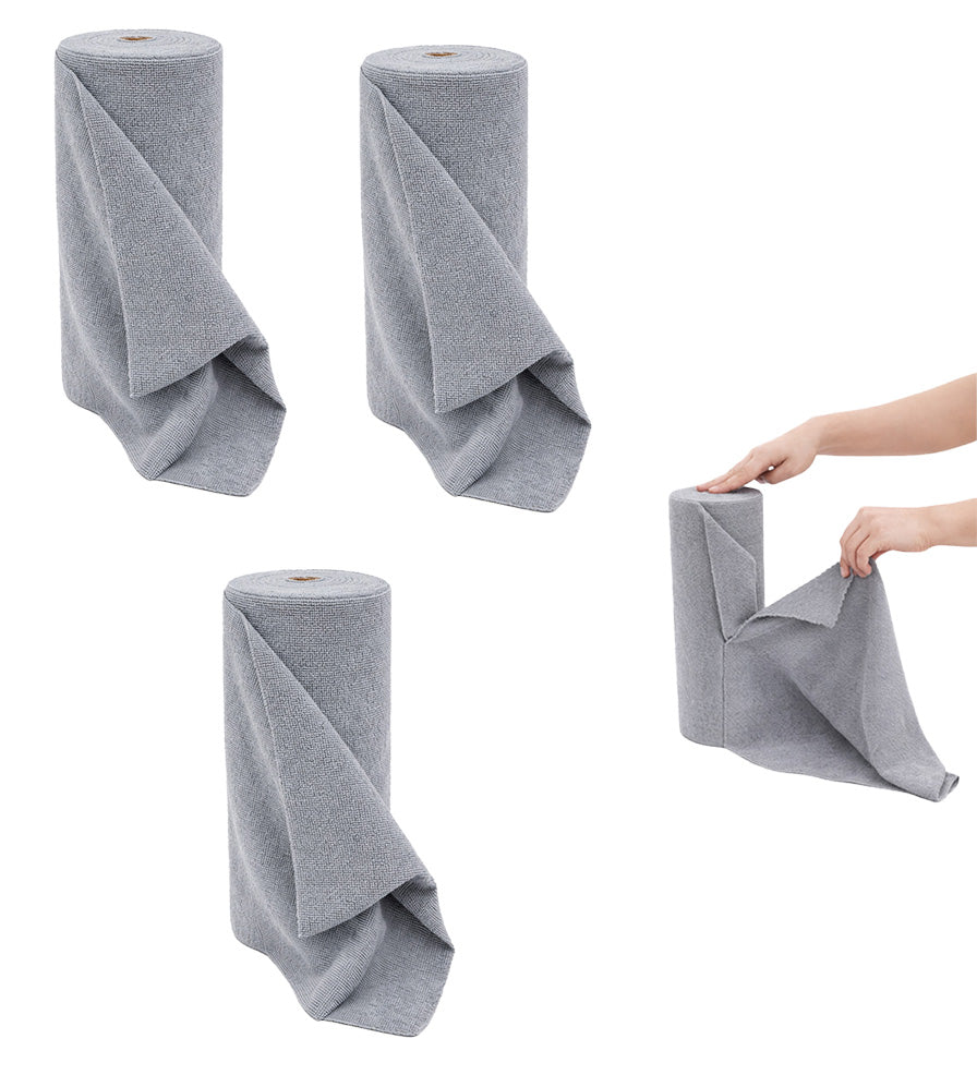 Btag Microfiber Tear-Away Reusable, Washable, 25x25cm 20 Pieces Cleaning Towels Roll – Premium, Super Absorbent Cloths for Kitchen, Car & Home