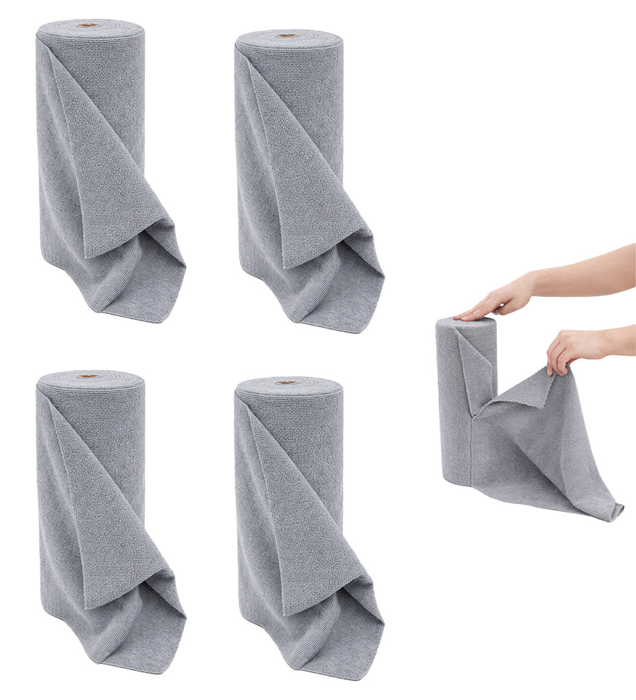 Btag Microfiber Tear-Away Reusable, Washable, 25x25cm 20 Pieces Cleaning Towels Roll – Premium, Super Absorbent Cloths for Kitchen, Car & Home