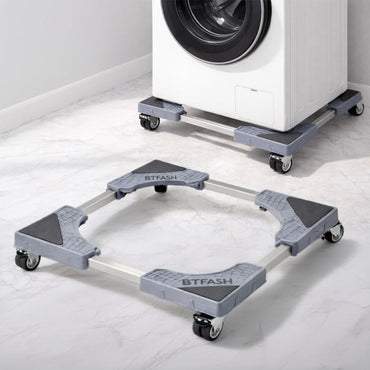 Bimla Traders Heavy-Duty Washing Machine & Refrigerator Stand with 360° Rotating Double Wheels and Wheel Lock System | Anti-Rust Steel Frame