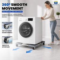 Bimla Traders Heavy-Duty Washing Machine & Refrigerator Stand with 360° Rotating Double Wheels and Wheel Lock System | Anti-Rust Steel Frame
