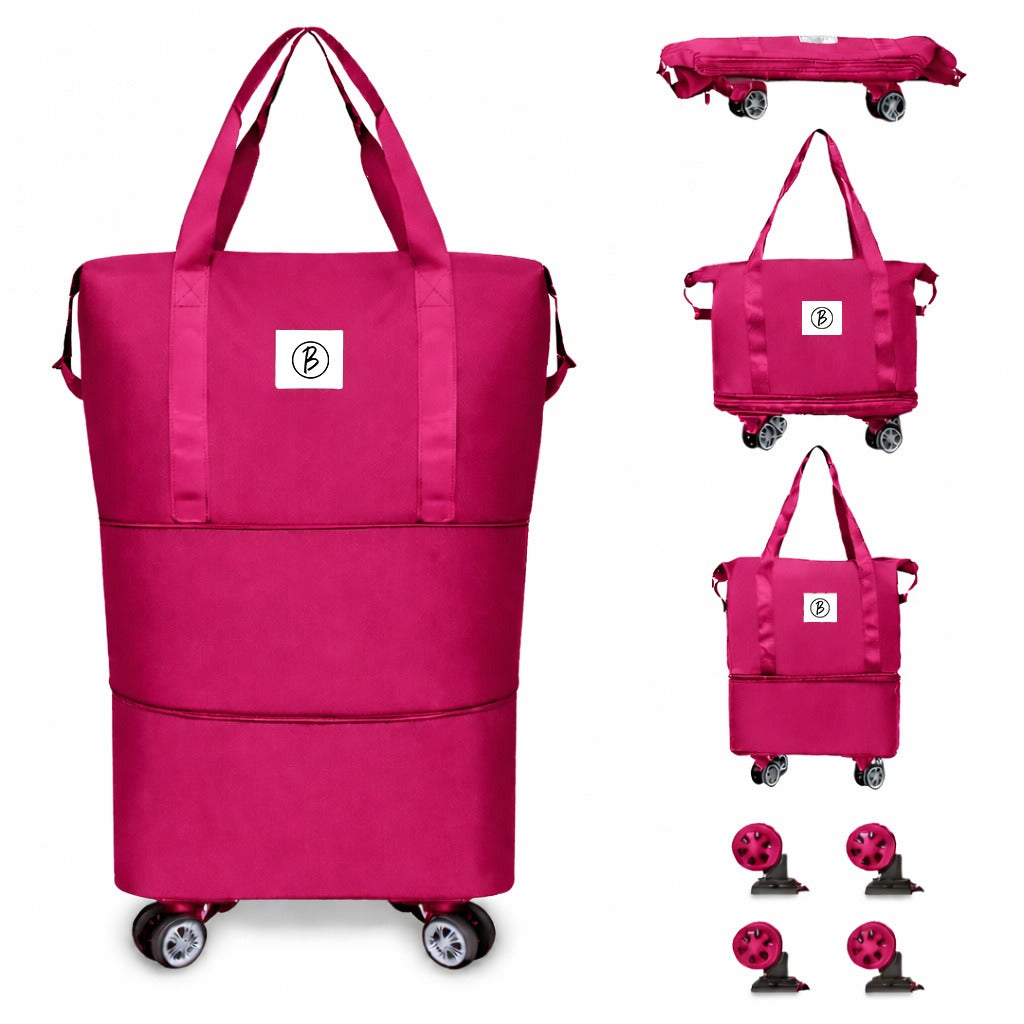 Bimla Traders Travel Duffle Bag with Wheels | Expandable & Waterproof Traveling Bag for Unisex (Pack of 1)
