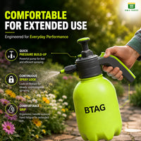 Bimla Traders 2L Manual Pressure Spray Pump with Long Nozzle, Adjustable Sprayer for Gardening, Plant Watering & Home Cleaning.