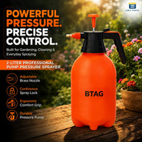 Bimla Traders 2L Manual Pressure Spray Pump with Long Nozzle, Adjustable Sprayer for Gardening, Plant Watering & Home Cleaning.
