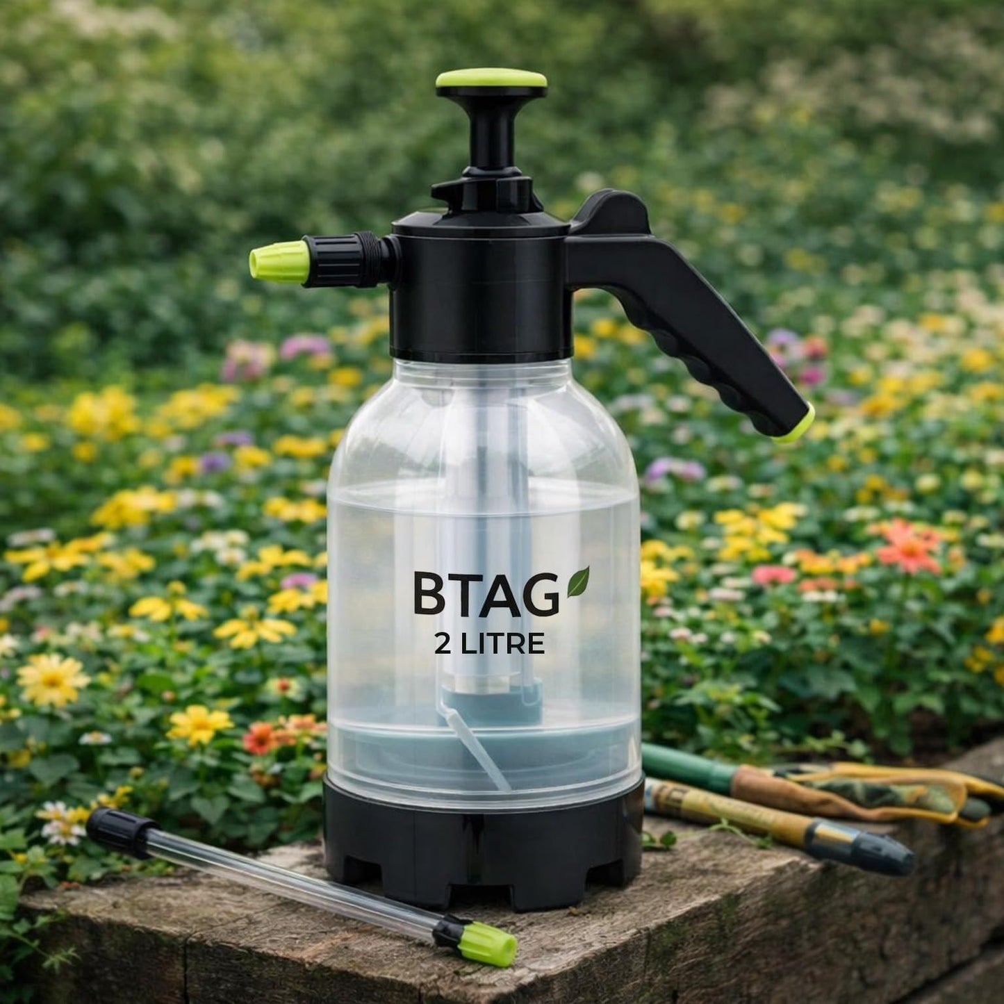 Bimla Traders 2L Manual Pressure Spray Pump with Long Nozzle, Adjustable Sprayer for Gardening, Plant Watering & Home Cleaning.