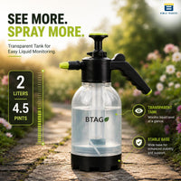 Bimla Traders 2L Manual Pressure Spray Pump with Long Nozzle, Adjustable Sprayer for Gardening, Plant Watering & Home Cleaning.