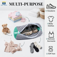 Bimla Traders Reusable Shoe Laundry Bag for Washing Machine & Dryer | Plush Zippered Washing Pouch for Sneakers, Baby Items & Delicates
