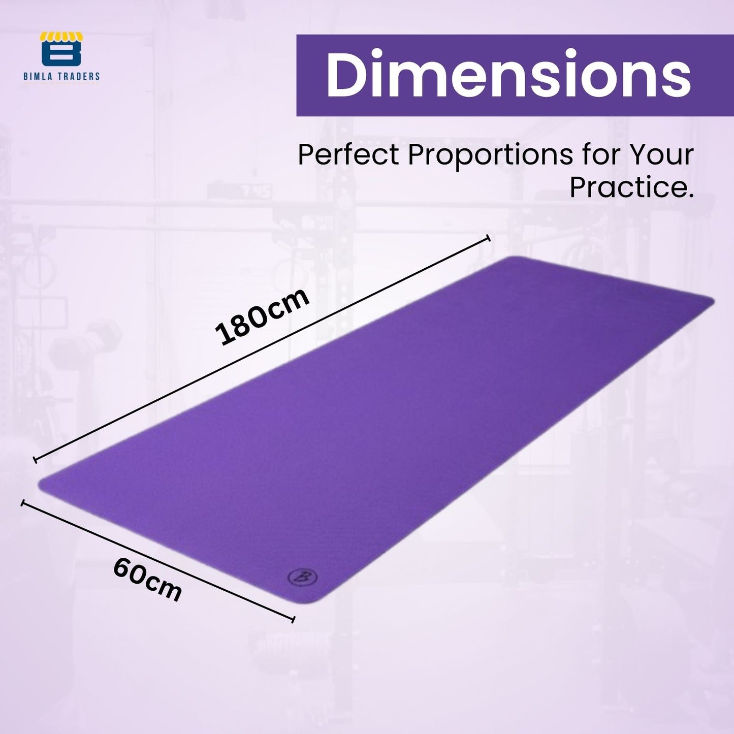 Bimla Traders Premium EVA Yoga Mat for Women & Men | Anti-Slip Exercise & Gym Mat for Home Workouts | Lightweight & Durable