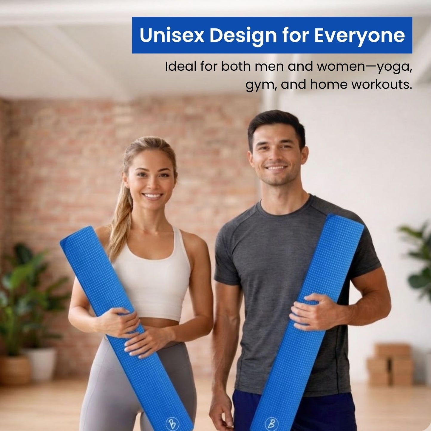 Bimla Traders Premium PVC Yoga Mat for Women & Men | Anti-Slip Exercise & Gym Mat for Home Workouts | Lightweight & Durable