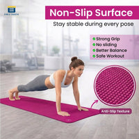 Bimla Traders Premium PVC Yoga Mat for Women & Men | Anti-Slip Exercise & Gym Mat for Home Workouts | Lightweight & Durable