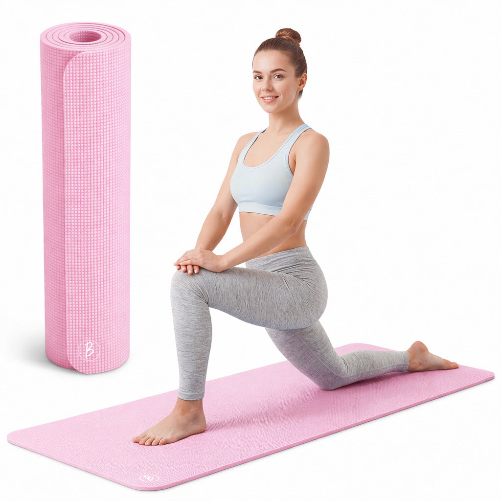 Bimla Traders Premium PVC Yoga Mat for Women & Men | Anti-Slip Exercise & Gym Mat for Home Workouts | Lightweight & Durable