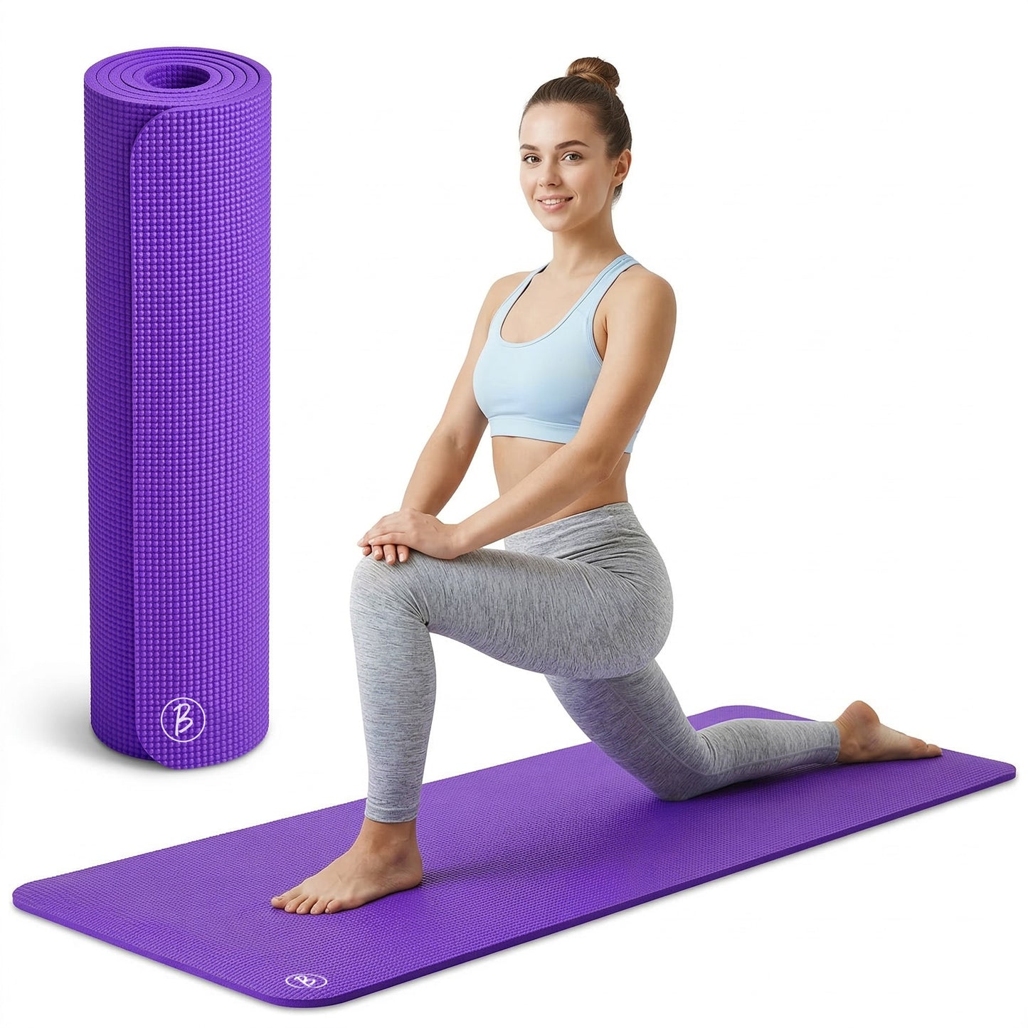 Bimla Traders Premium PVC Yoga Mat for Women & Men | Anti-Slip Exercise & Gym Mat for Home Workouts | Lightweight & Durable