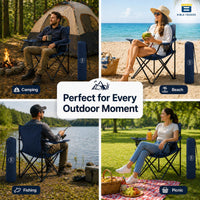 Bimla Traders Foldable Camping Chair with Armrest & Cup Holder, Portable Outdoor Chair with Carry Bag for Camping, Picnic, Fishing & Travel.