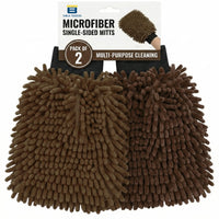 Bimla Traders Microfibre Wash Mitt Cleaning Gloves | Heavy-Duty Quality | Super Absorbent | Extra Large.