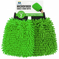 Bimla Traders Microfibre Wash Mitt Cleaning Gloves | Heavy-Duty Quality | Super Absorbent | Extra Large.