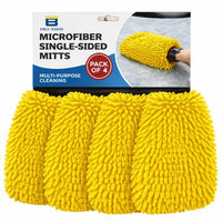 Bimla Traders Microfibre Wash Mitt Cleaning Gloves | Heavy-Duty Quality | Super Absorbent | Extra Large.