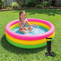 Bimla Traders Premium Inflatable Family Swimming Pool for Kids & Adults | Extra-Large 7 Feet 3-Layer Striped Bath Tub Without Pump, 82x59x23 Inch for Home & Outdoor Use