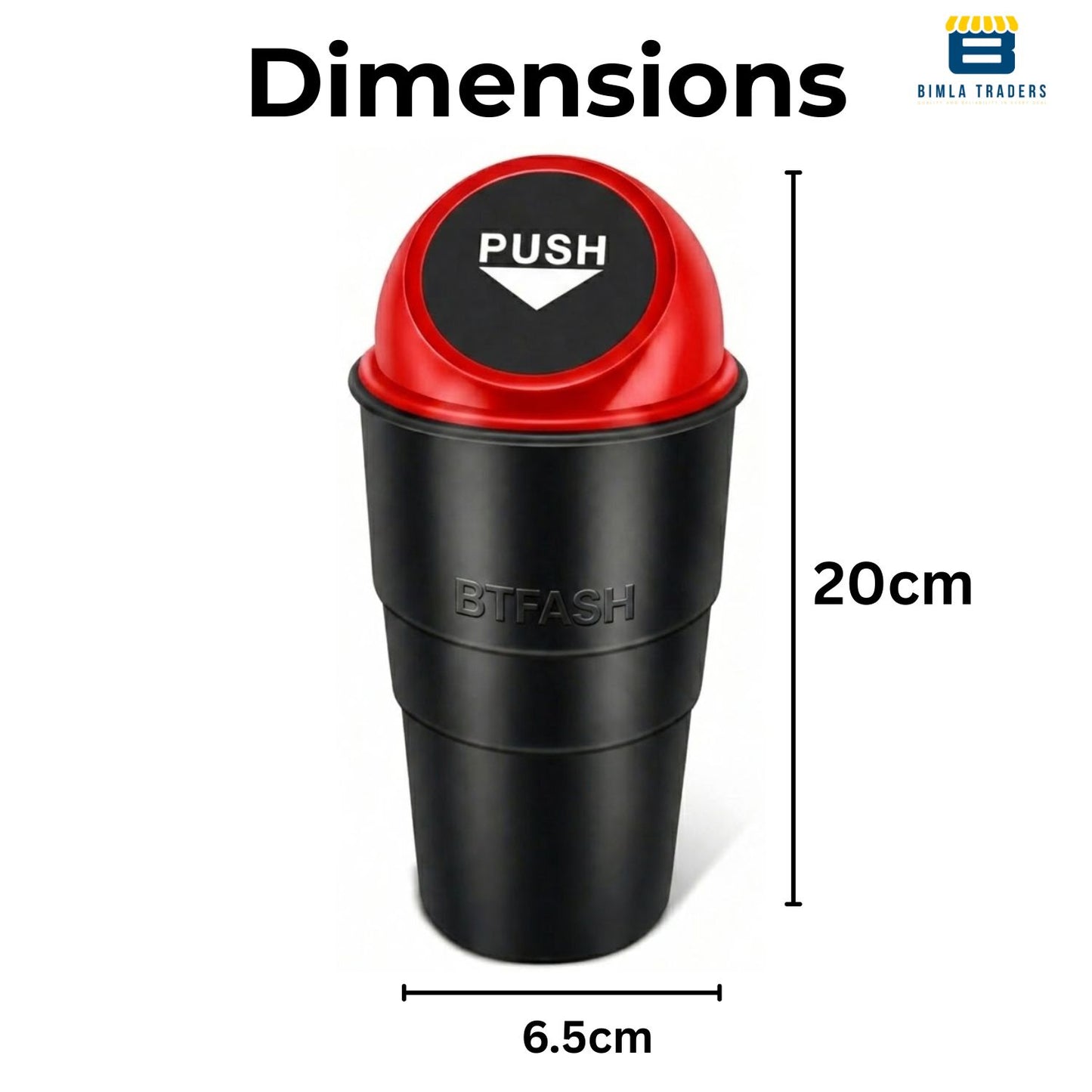 Bimla Traders Portable Mini Trash Bin for Car, Office, Home & Travel | Compact Garbage Organizer for Vehicle, Desk, Table & Kitchen | Car Accessories