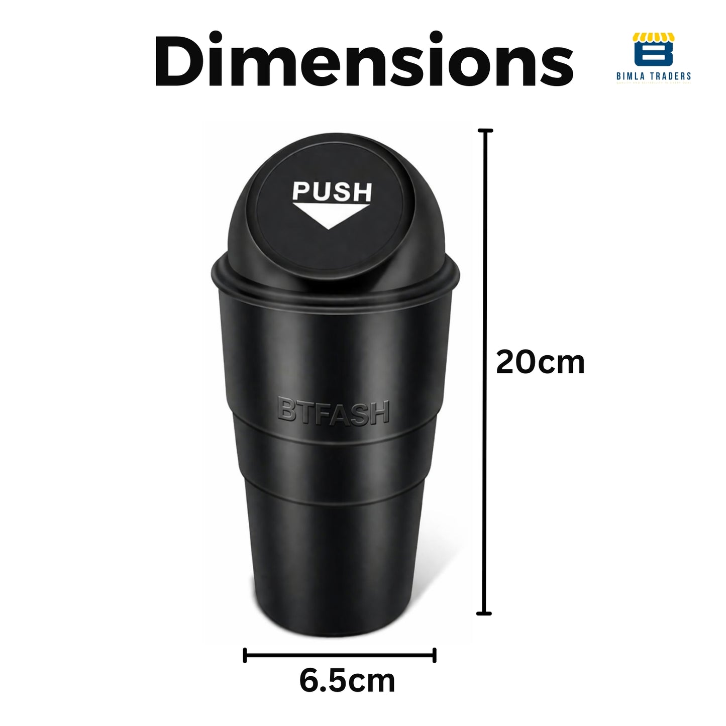 Bimla Traders Portable Mini Trash Bin for Car, Office, Home & Travel | Compact Garbage Organizer for Vehicle, Desk, Table & Kitchen | Car Accessories