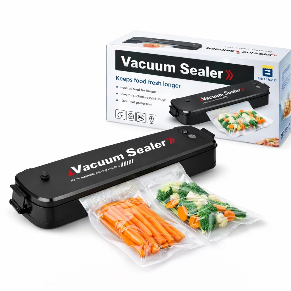 Bimla Traders Vacuum Sealer Machine – Food Preservation & Vacuum Packaging for Snacks, Vegetables, Meat | Small Kitchen Appliance for Home & Garden | Easy Vacuum Sealing for Freshnes. Pack of 1