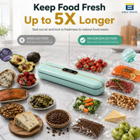 Bimla Traders Vacuum Sealer Machine – Food Preservation & Vacuum Packaging for Snacks, Vegetables, Meat | Small Kitchen Appliance for Home & Garden | Easy Vacuum Sealing for Freshnes. Pack of 1