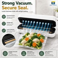 Bimla Traders Vacuum Sealer Machine – Food Preservation & Vacuum Packaging for Snacks, Vegetables, Meat | Small Kitchen Appliance for Home & Garden | Easy Vacuum Sealing for Freshnes. Pack of 1