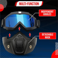 Bimla Traders Goggle Mask Anti Scratch UV Protective Open Face & Eyewear Windproof Unisex