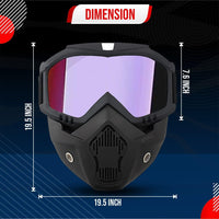 Bimla Traders Goggle Mask Anti Scratch UV Protective Open Face & Eyewear Windproof Unisex