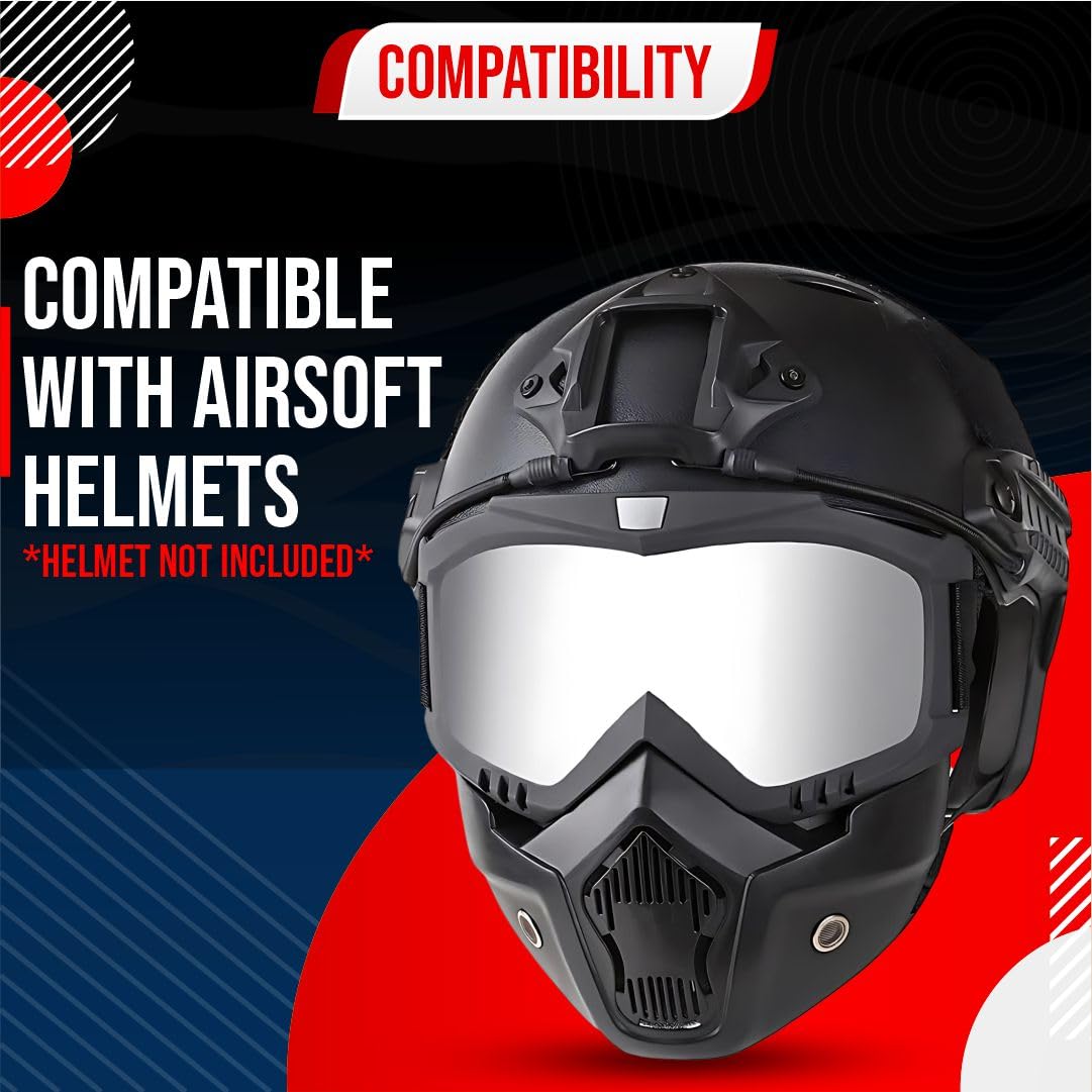 Bimla Traders Goggle Mask Anti Scratch UV Protective Open Face & Eyewear Windproof Unisex