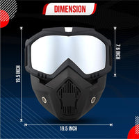 Bimla Traders Goggle Mask Anti Scratch UV Protective Open Face & Eyewear Windproof Unisex