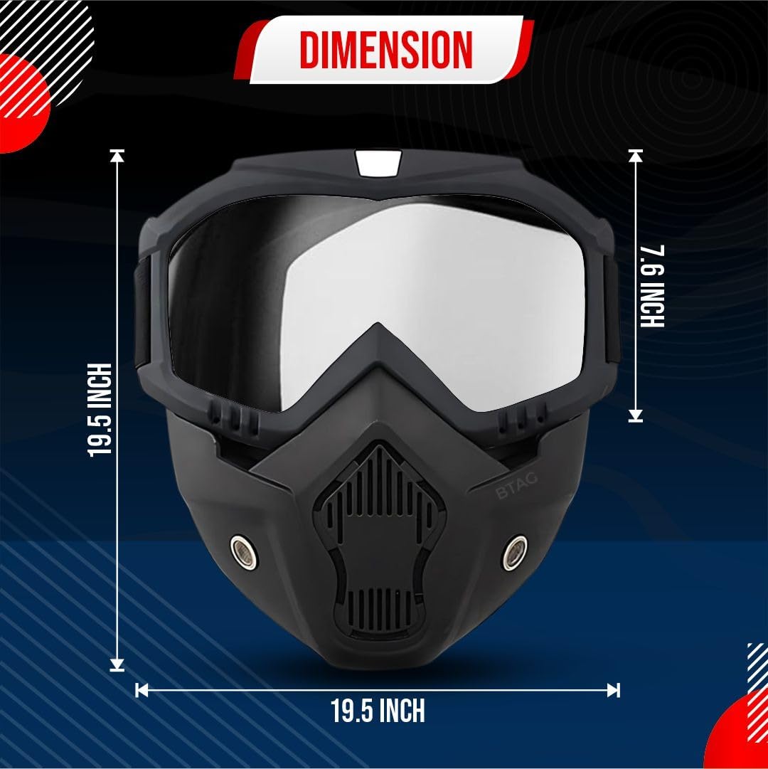 Bimla Traders Goggle Mask Anti Scratch UV Protective Open Face & Eyewear Windproof Unisex