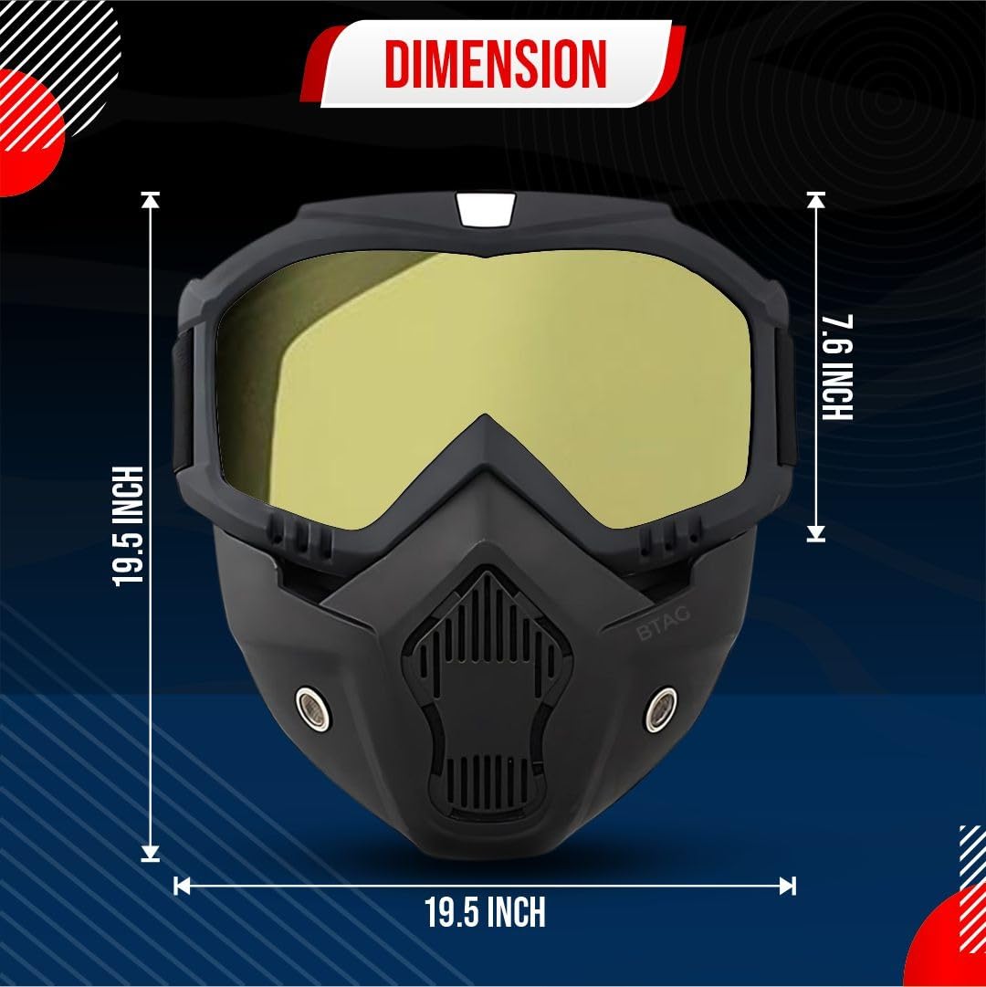 Bimla Traders Goggle Mask Anti Scratch UV Protective Open Face & Eyewear Windproof Unisex
