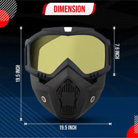 Bimla Traders Goggle Mask Anti Scratch UV Protective Open Face & Eyewear Windproof Unisex