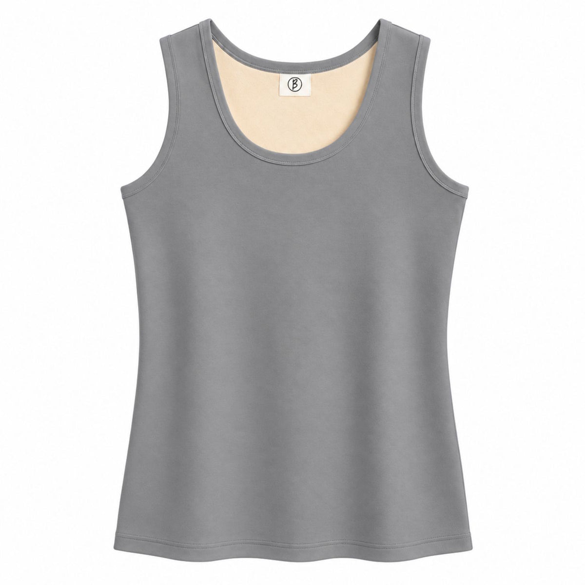 Bimla Traders Women’s Premium Stretchable Fur Thermal Tank Top – Ultra Soft Fleece Lined Cotton Camisole Undershirt for Winter Warmth, Scoop Neck Sleeveless Base Layer Vest