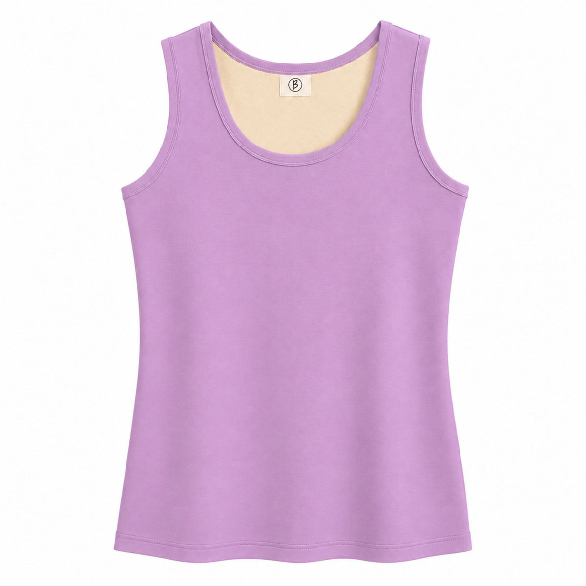 Bimla Traders Women’s Premium Stretchable Fur Thermal Tank Top – Ultra Soft Fleece Lined Cotton Camisole Undershirt for Winter Warmth, Scoop Neck Sleeveless Base Layer Vest