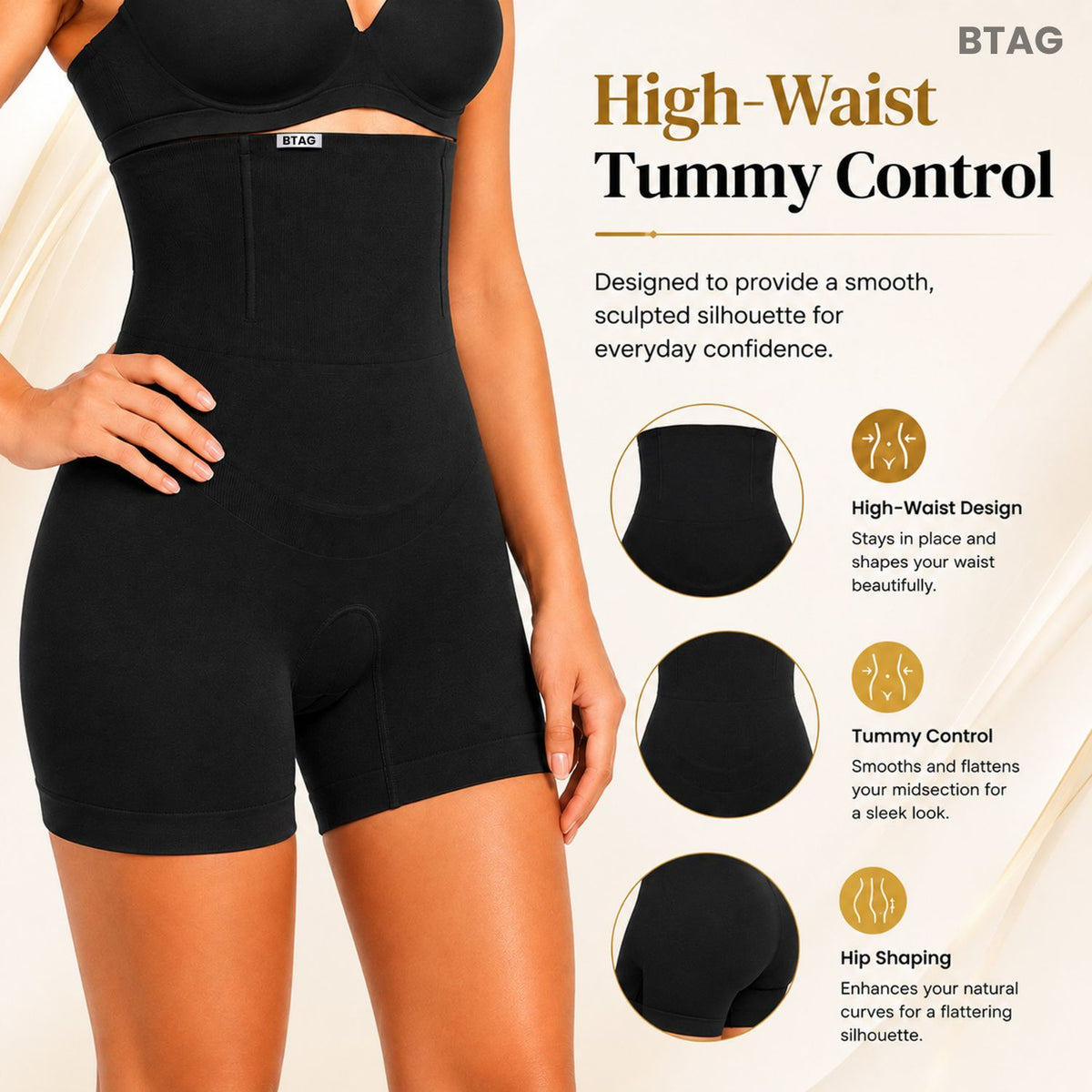 Bimla Traders Luxury High-Waist Tummy Control Shapewear Shorts for Women | Premium Seamless Body Sculptor