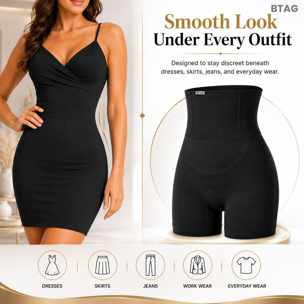 Bimla Traders Luxury High-Waist Tummy Control Shapewear Shorts for Women | Premium Seamless Body Sculptor