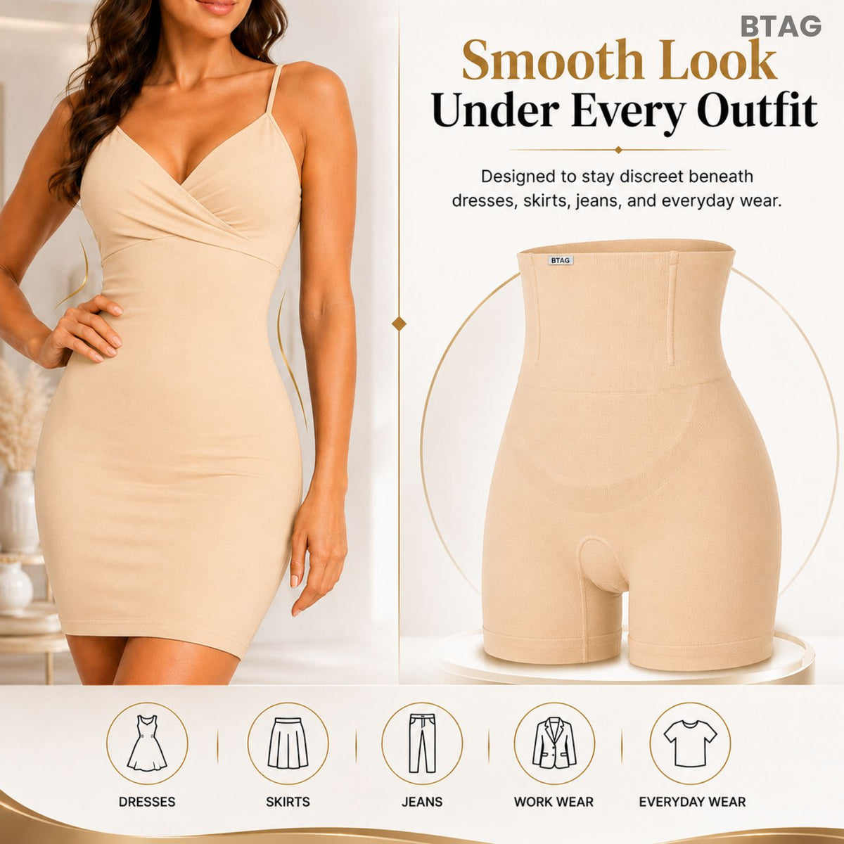 Bimla Traders Luxury High-Waist Tummy Control Shapewear Shorts for Women | Premium Seamless Body Sculptor