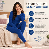 Bimla Traders Women's Thermal Top & Bottom Set | Warm Winter Innerwear