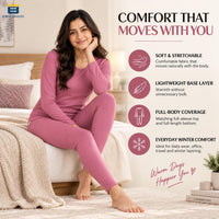 Bimla Traders Women's Thermal Top & Bottom Set | Warm Winter Innerwear